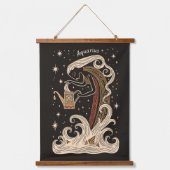 Tapestry Aquarius hemelse dierenriem kunst Hangend Wandkleed (Voorkant)