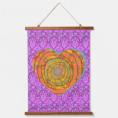 Tapestry - Aztec Heart Design Hangend Wandkleed (Voorkant)