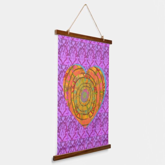 Tapestry - Aztec Heart Design Hangend Wandkleed (Gebogen)