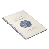  Tapestry Blue Roos Memorial Guest Book Notitieboek (Rechterzijde)