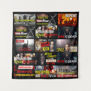 Tapestry Collage: Een goddelijk mozaïek van het ge Wandkleed