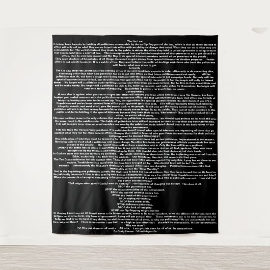 Tapestry , de wet-Lie Wandkleed (Voorkant)