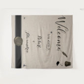 Tapestry 'Feather Pen & Inkwell Welcome Wedding' Wandkleed (Voorkant (horizontaal))