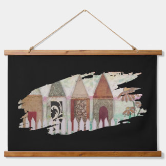 Tapestry - Fenced Houses Brushstroke Hangend Wandkleed