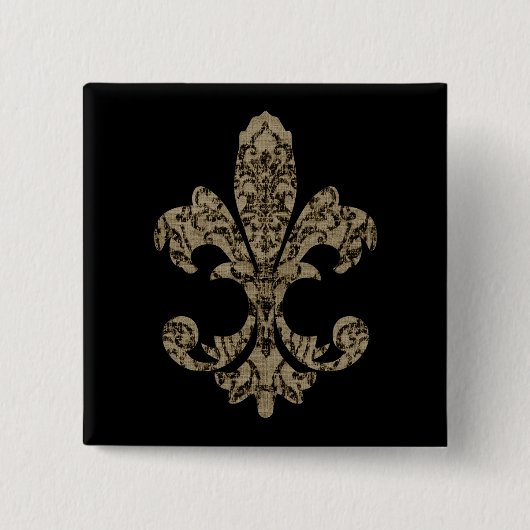 Tapestry Fleur de lis 4 Vierkante Button 5,1 Cm (Voorkant)