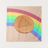 Tapestry Game Dalgona Meerdere Driehoek Side Uitzi Wandkleed (Voorkant (horizontaal))