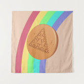 Tapestry Game Dalgona Meerdere Driehoek Side Uitzi Wandkleed (Voorkant)