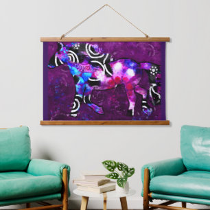 Tapestry - grillig Abstract galopperend paard Hangend Wandkleed