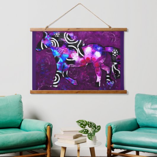 Tapestry - grillig Abstract galopperend paard Hangend Wandkleed (Woonkamer)