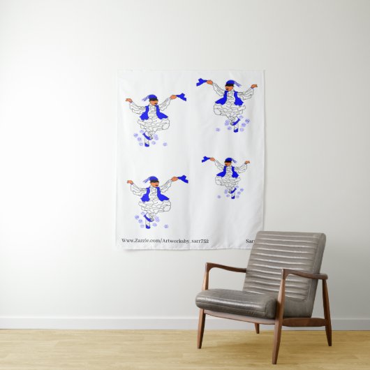 Tapestry : het dansen van de Griekse Evzon Wandkleed (In situ)