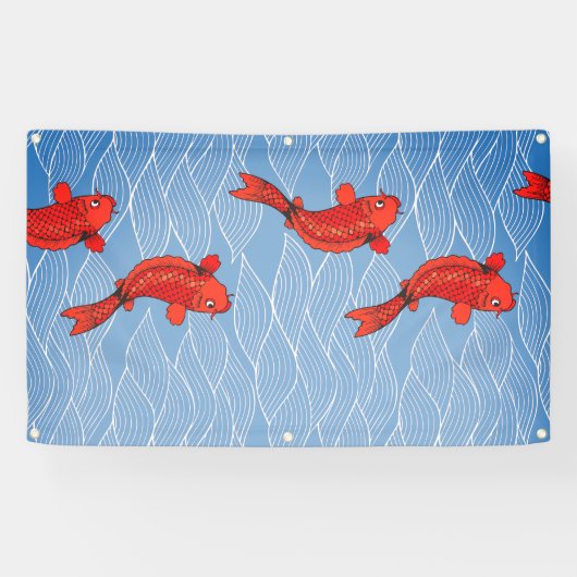TAPESTRY KOI FISH Banner (Horizontaal)