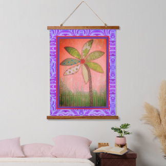 Tapestry - Large Whimsical Flower Hangend Wandkleed