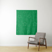 Tapestry met groene sterren wandkleed (In situ)