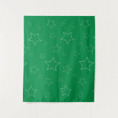 Tapestry met groene sterren wandkleed (Voorkant)