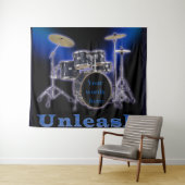 Tapestry met trommelset wandkleed (In Situ (horizontaal))