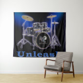 Tapestry met trommelset wandkleed (In Situ (horizontaal))