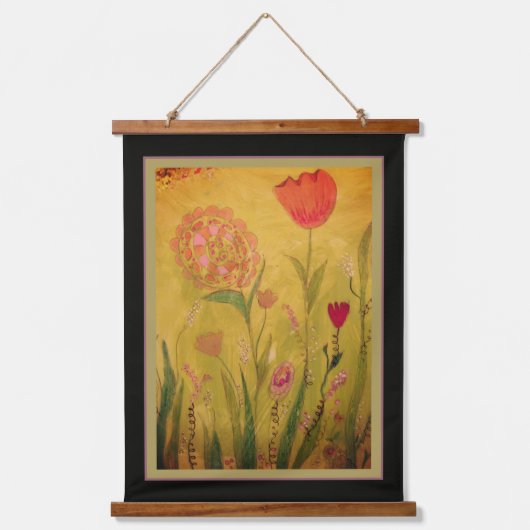 Tapestry - Mixed Media Flowers-2 Hangend Wandkleed (Voorkant)