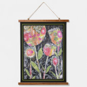 Tapestry - Mixed Media Flowers Hangend Wandkleed (Voorkant)