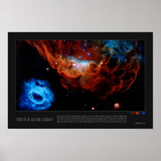 Tapestry of Blazing Starborn (NGC 2014, NGC 2020) Poster
