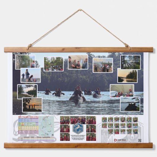 Tapestry of Canoe Trails 2025 Canadian Trip Hangend Wandkleed (Voorkant)