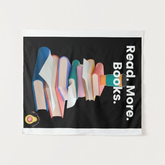 Tapestry of "Read. More. Books." Wandkleed (Voorkant (horizontaal))