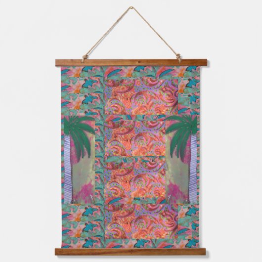 Tapestry - Palm Tree Abstract  Hangend Wandkleed (Voorkant)