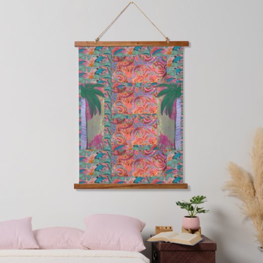 Tapestry - Palm Tree Abstract  Hangend Wandkleed (Slaapkamer)