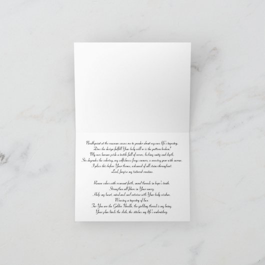 Tapestry Poetry Wenskaart Kaart (Binnen)