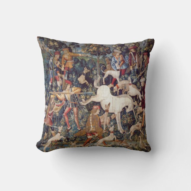  Tapestry Print Hunting Unicorn Pillow Kussen (Voorkant)