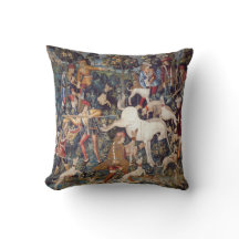  Tapestry Print Hunting Unicorn Pillow