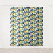 Tapestry Rosas en Ruscus hypophyllum Wandkleed (Voorkant)