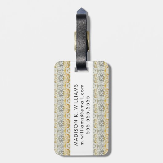 Tapestry Rosette II Bagagelabel (Achterkant verticaal)