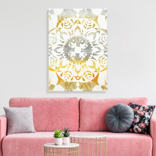 Tapestry Rosette II Canvas Afdruk (Insitu (Woonkamer))