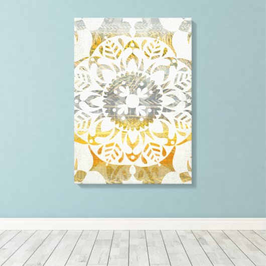 Tapestry Rosette II Canvas Afdruk (Insitu (Houten vloer))