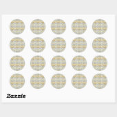 Tapestry Rosette II Ronde Sticker (Vel)