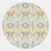 Tapestry Rosette II Ronde Sticker (Voorkant)