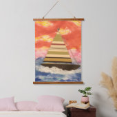 Tapestry - Sailboat with Striped Sail  Hangend Wandkleed (Slaapkamer)