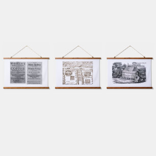 Tapestry Trio van het oude Londen Hangend Wandkleed
