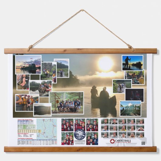 Tapestry van Canoe Trails 2018 Canadese reis Hangend Wandkleed (Voorkant)