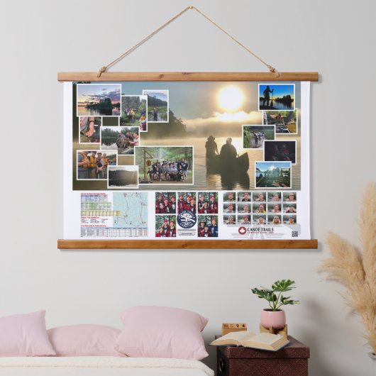 Tapestry van Canoe Trails 2018 Canadese reis Hangend Wandkleed (Slaapkamer)