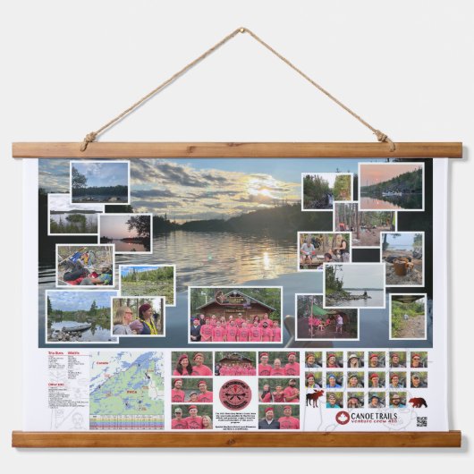 Tapestry van Kano Trails 2021 Grens Water Trip Hangend Wandkleed (Voorkant)