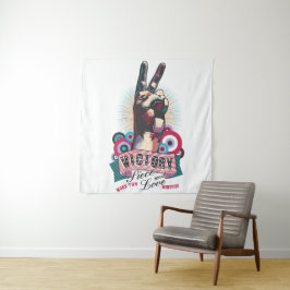 Tapestry – Victory Peace & Love Pop-Art Design Wandkleed