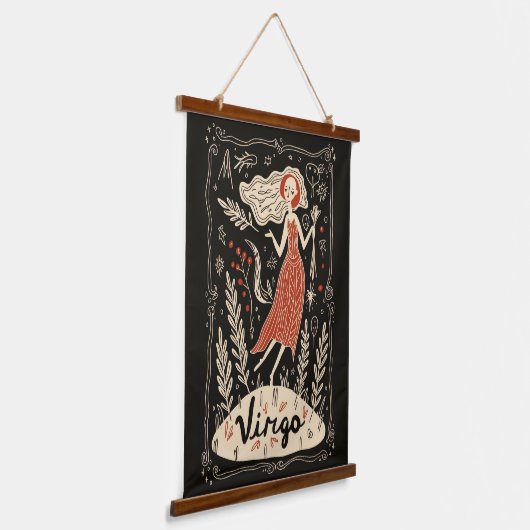 Tapestry Virgo Celestial Zodiac Art Hangend Wandkleed (Gebogen)