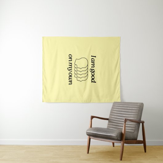 Tapestry with illustration and text wandkleed (In Situ (horizontaal))