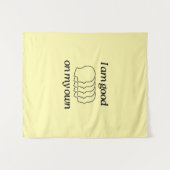 Tapestry with illustration and text wandkleed (Voorkant (horizontaal))