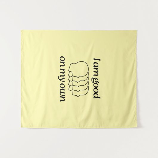 Tapestry with illustration and text wandkleed (Voorkant (horizontaal))