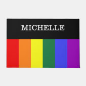 Tapete Capacho Orgulho Gay Rainbow Personalizado Deurmat (Voorkant)