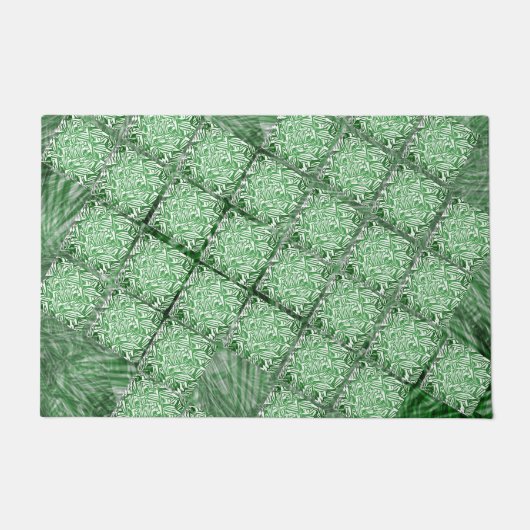 Tapete com pequenos quadrados verdes e'falha deurmat (Voorkant)