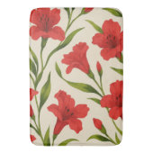 Tapete de Banheiro florais vermelha  Badmat (Voorkant Verticaal)