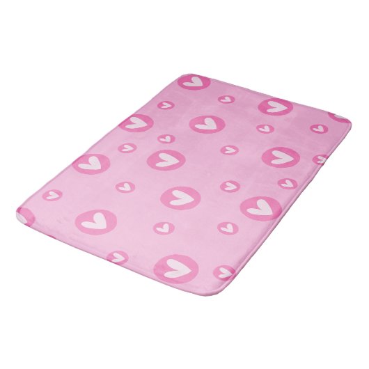 Tapete de Banheiro Moderno Corações Rosa Badmat (Gekanteld)